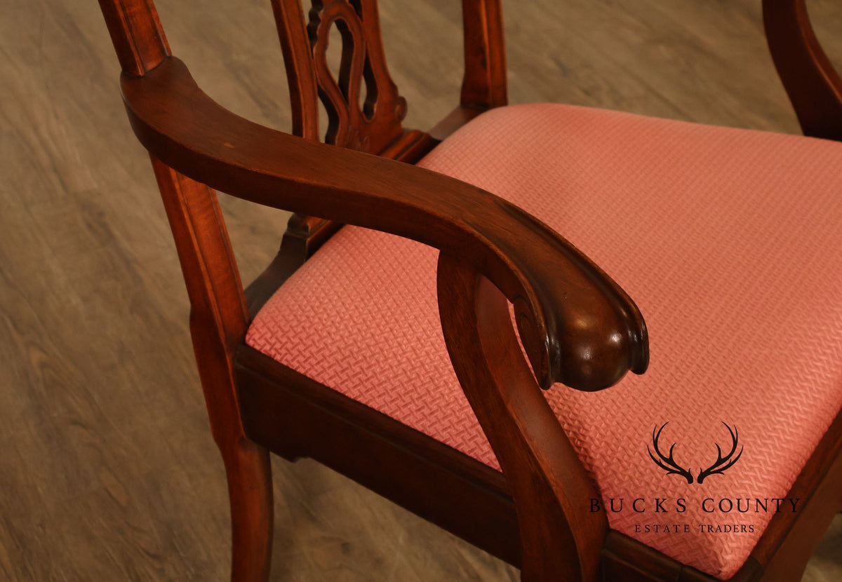 Chippendale Style Set of Eight Mahogany Dining Chairs