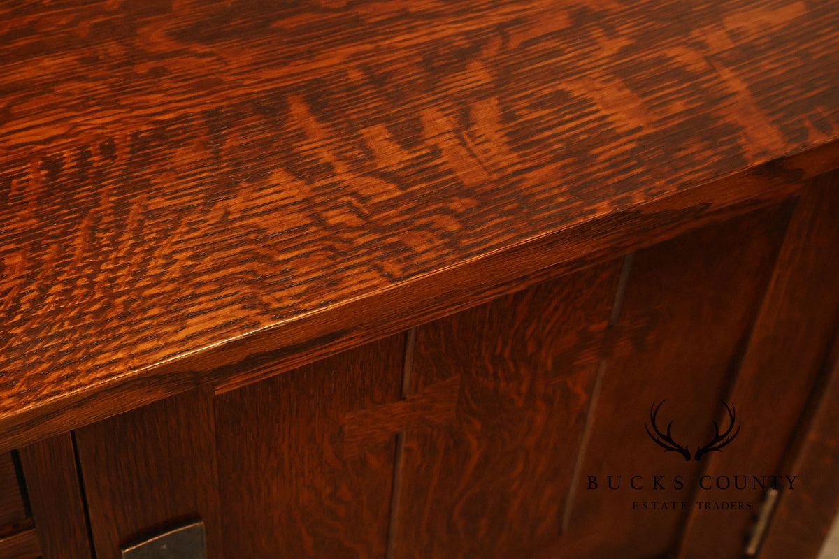 Stickley Mission Collection Oak Sideboard Server With Gallery Back
