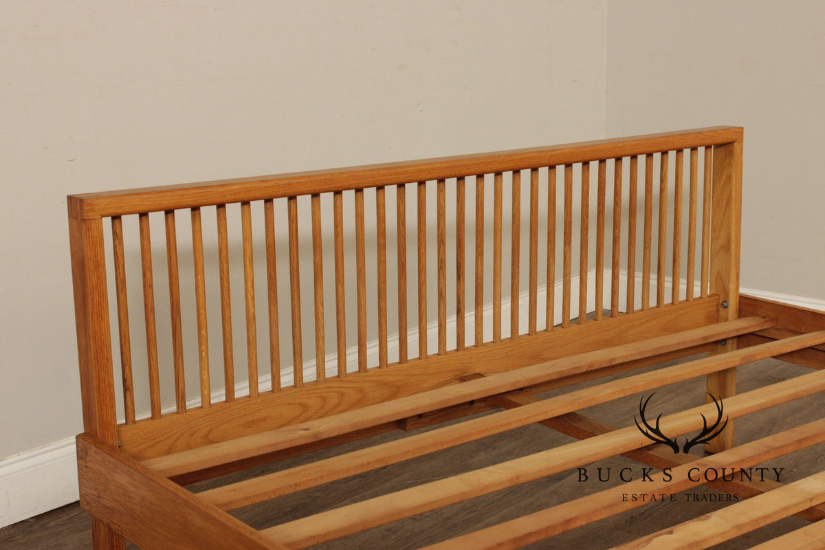 Charles Webb Mid Century Modern Queen Size Spindle Bed Frame