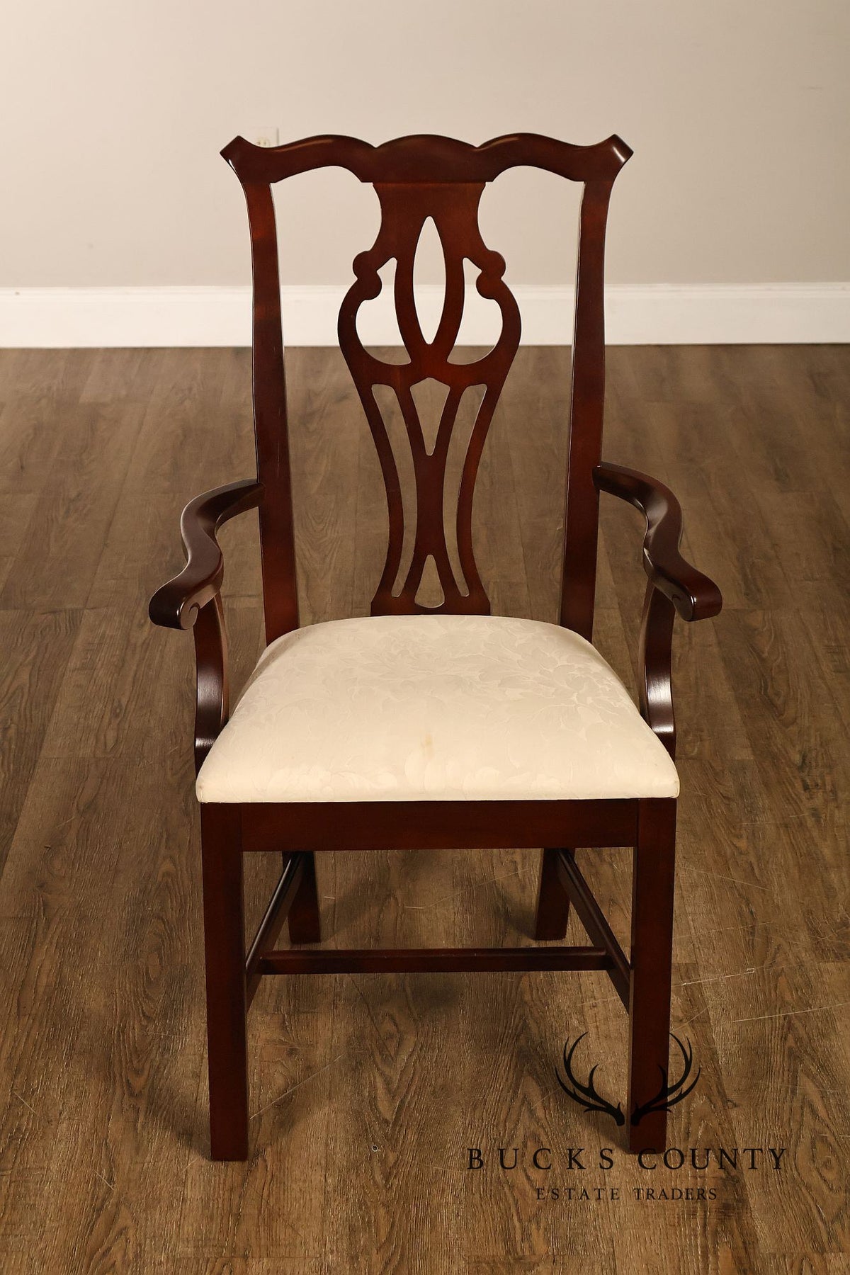 Thomasville Chippendale Style Mahogany Set Of Six Dining Chairs