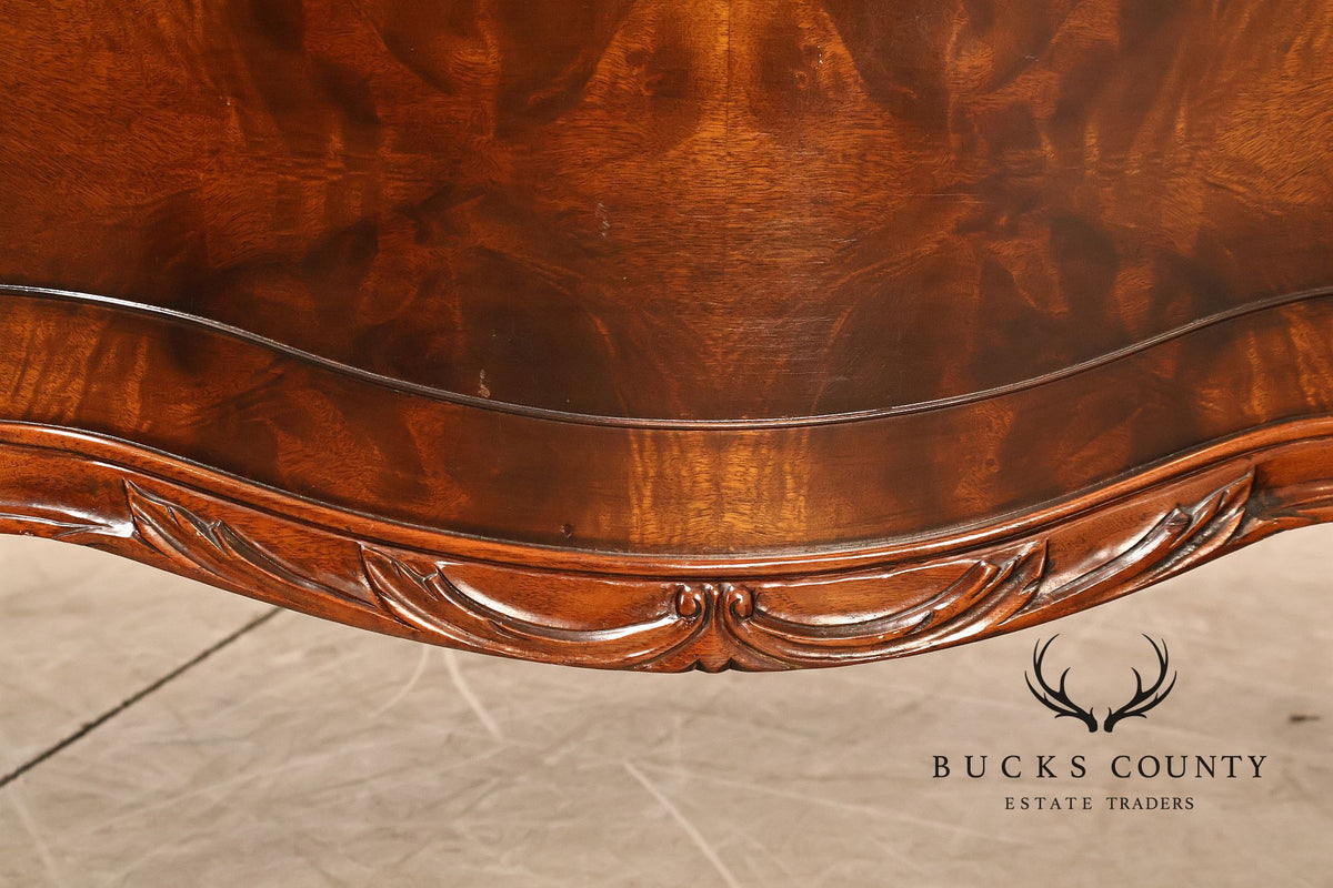 Vintage French Regency Style Mahogany Bow Front Sideboard Buffet