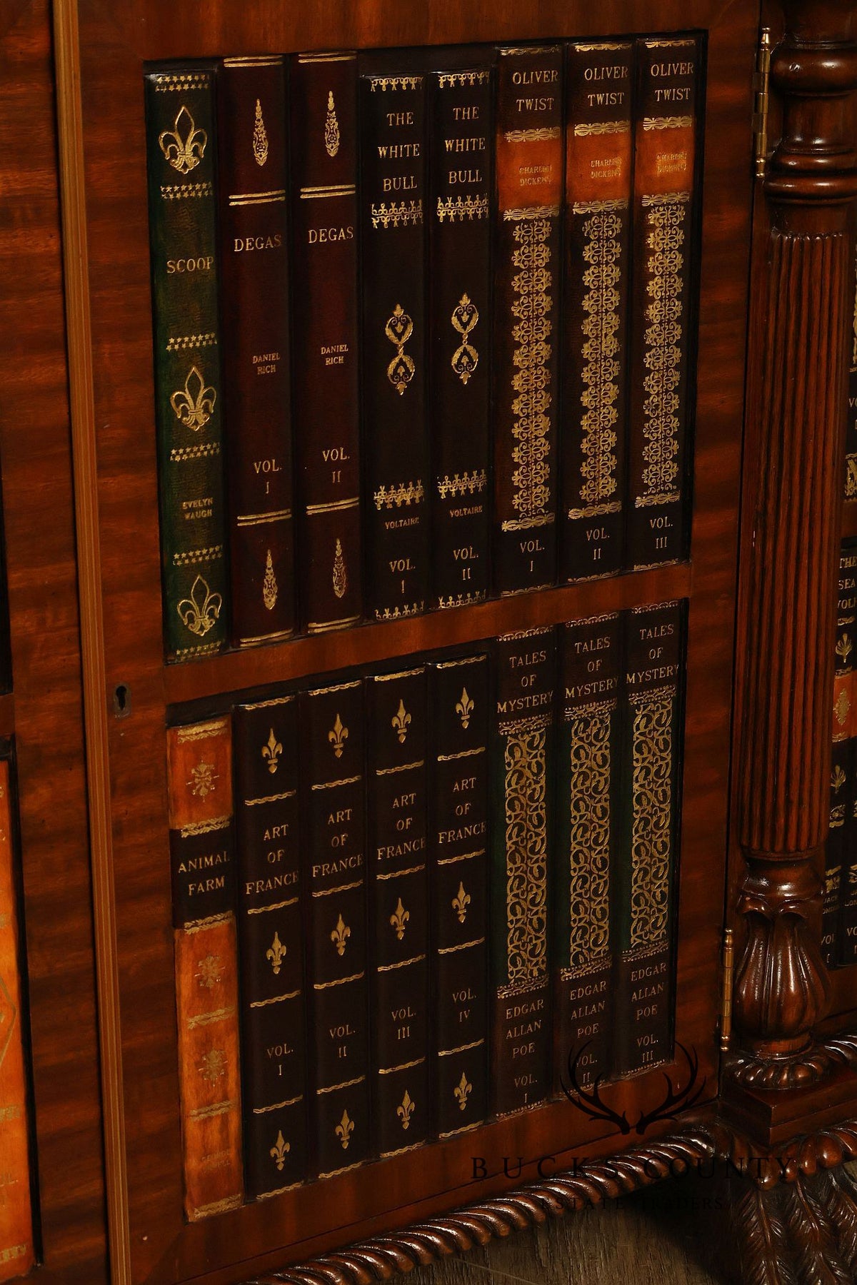 Maitland Smith Regency Style Mahogany Display Bookcase