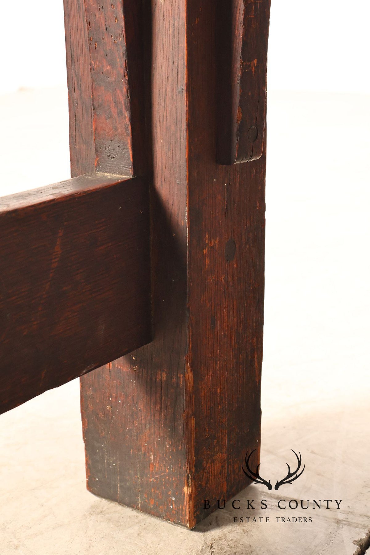 Early Gustav Stickley No. 460 Oak Library Table With Rare  Hardware