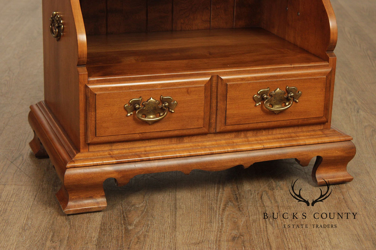 Sprague & Carleton Solid Maple Pair One Drawer Nightstands