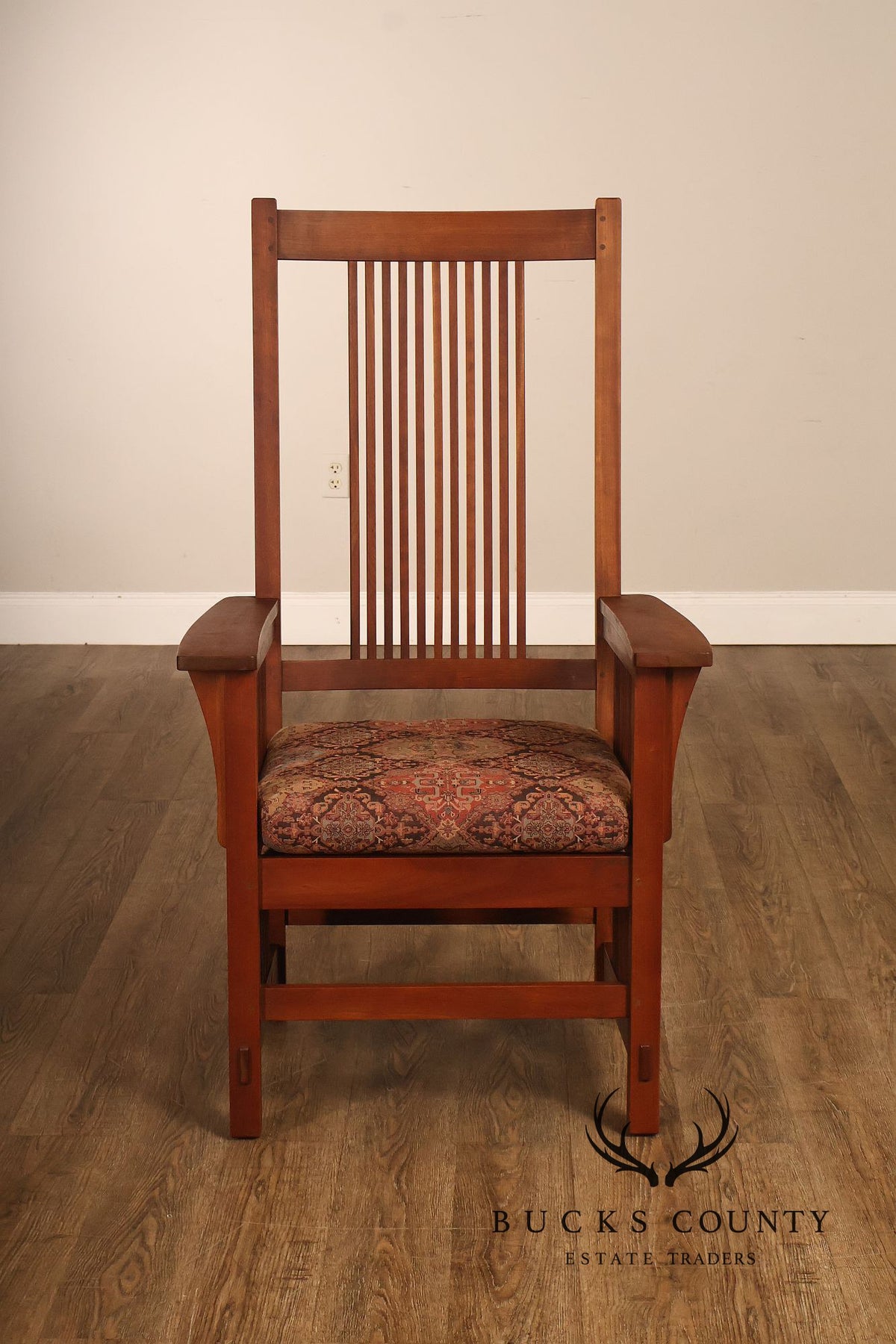 Stickley Mission Collection Cherry Spindle Armchair