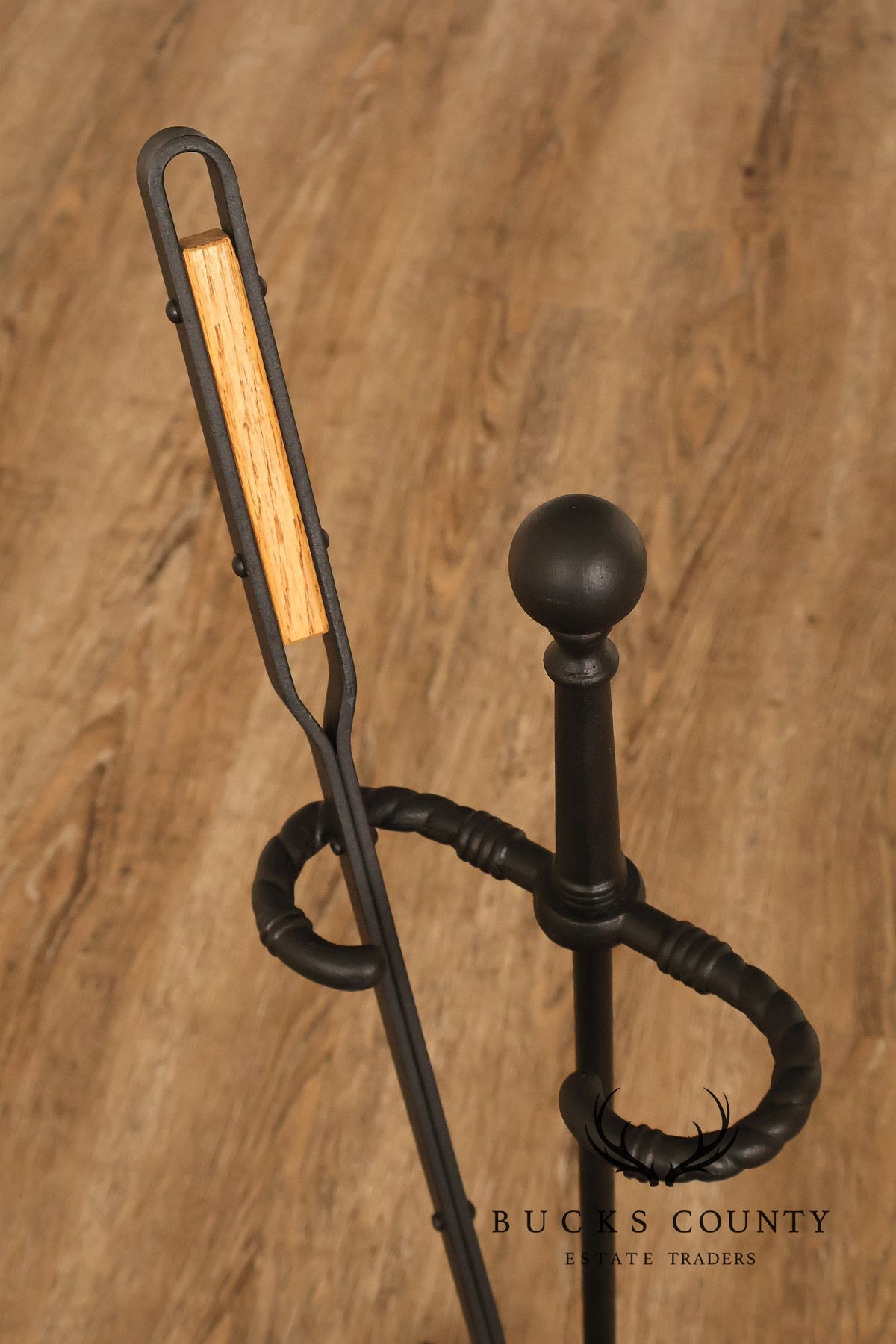 Bradley & Hubbard Fireplace Poker and Stand