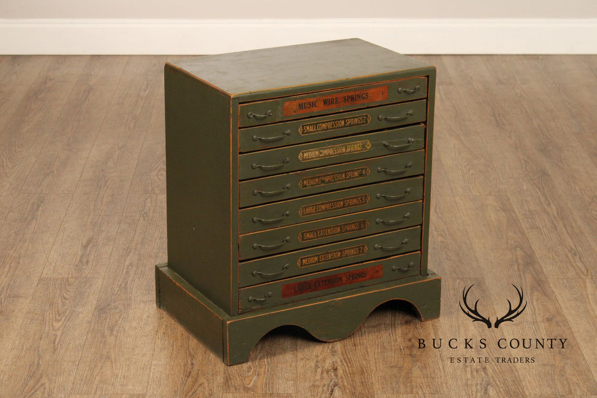 Antique Country Store Compression Spring Cabinet