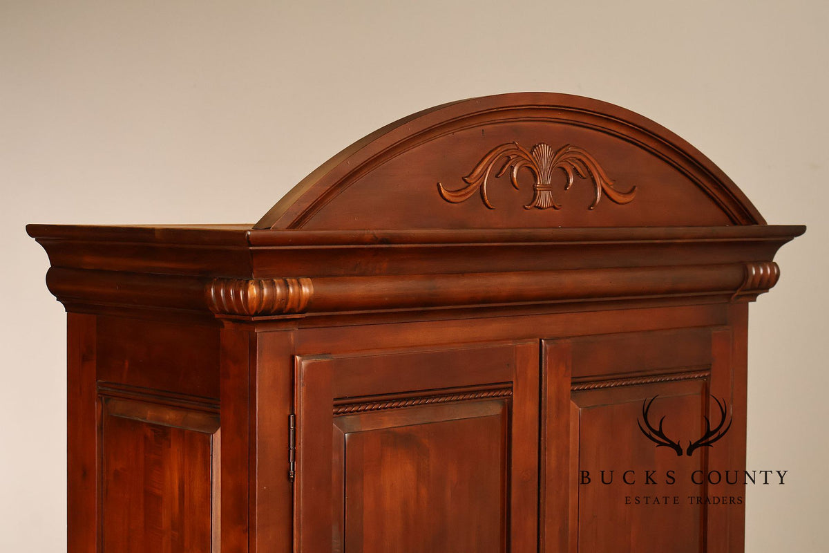 Ethan Allen 'British Classics' Carved Maple And Birch Armoire