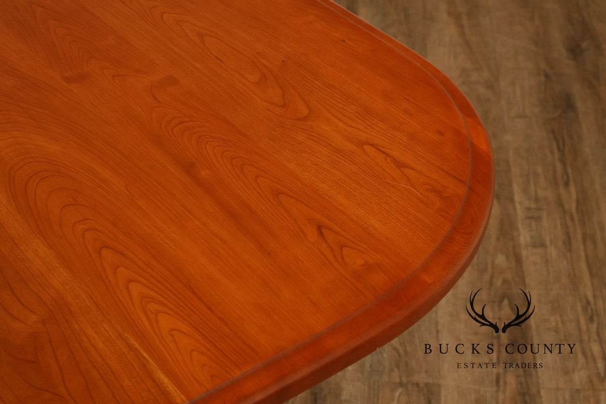 Amish Made Cherry Dining Table With Four Leaves