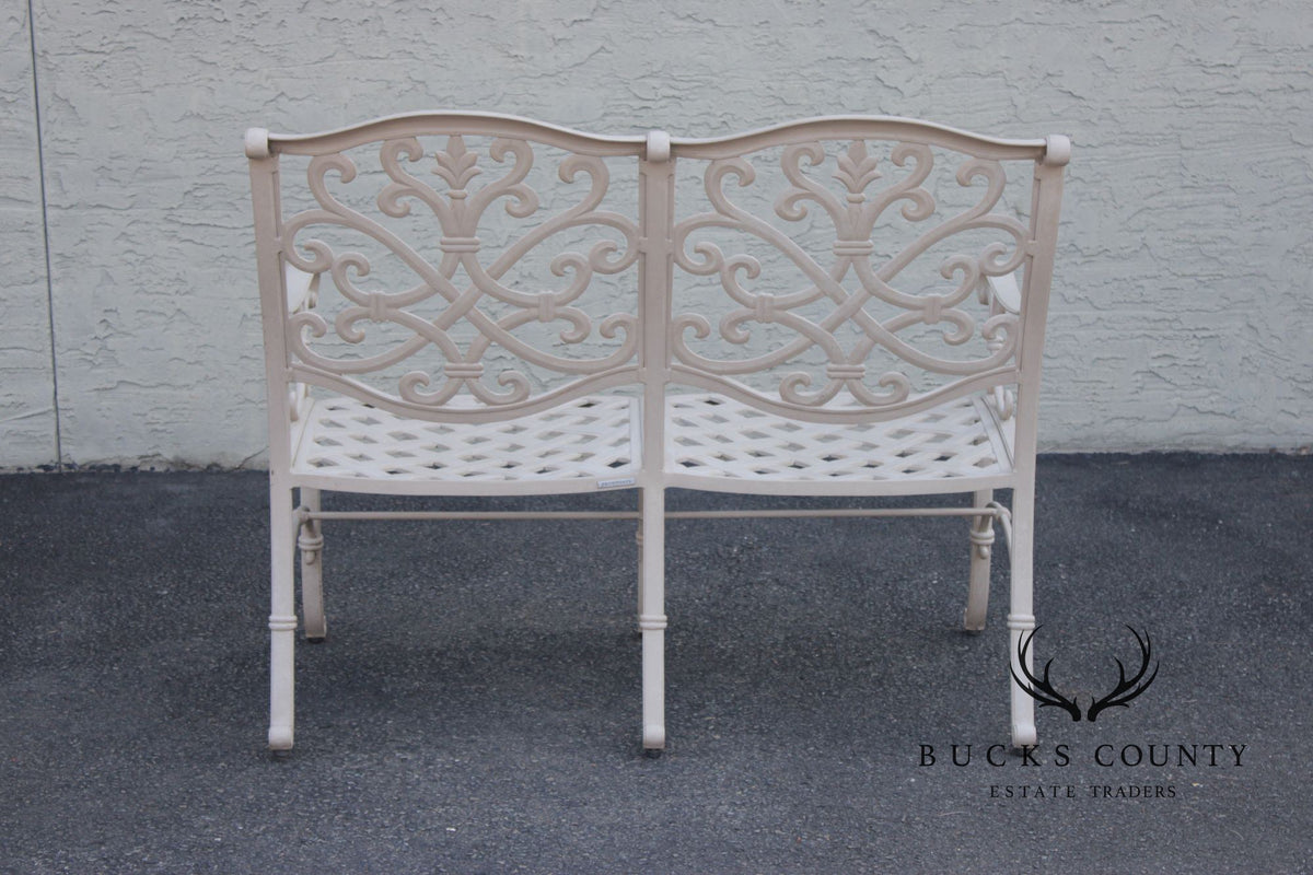 Frontgate Cast Aluminum Outdoor Garden Settee