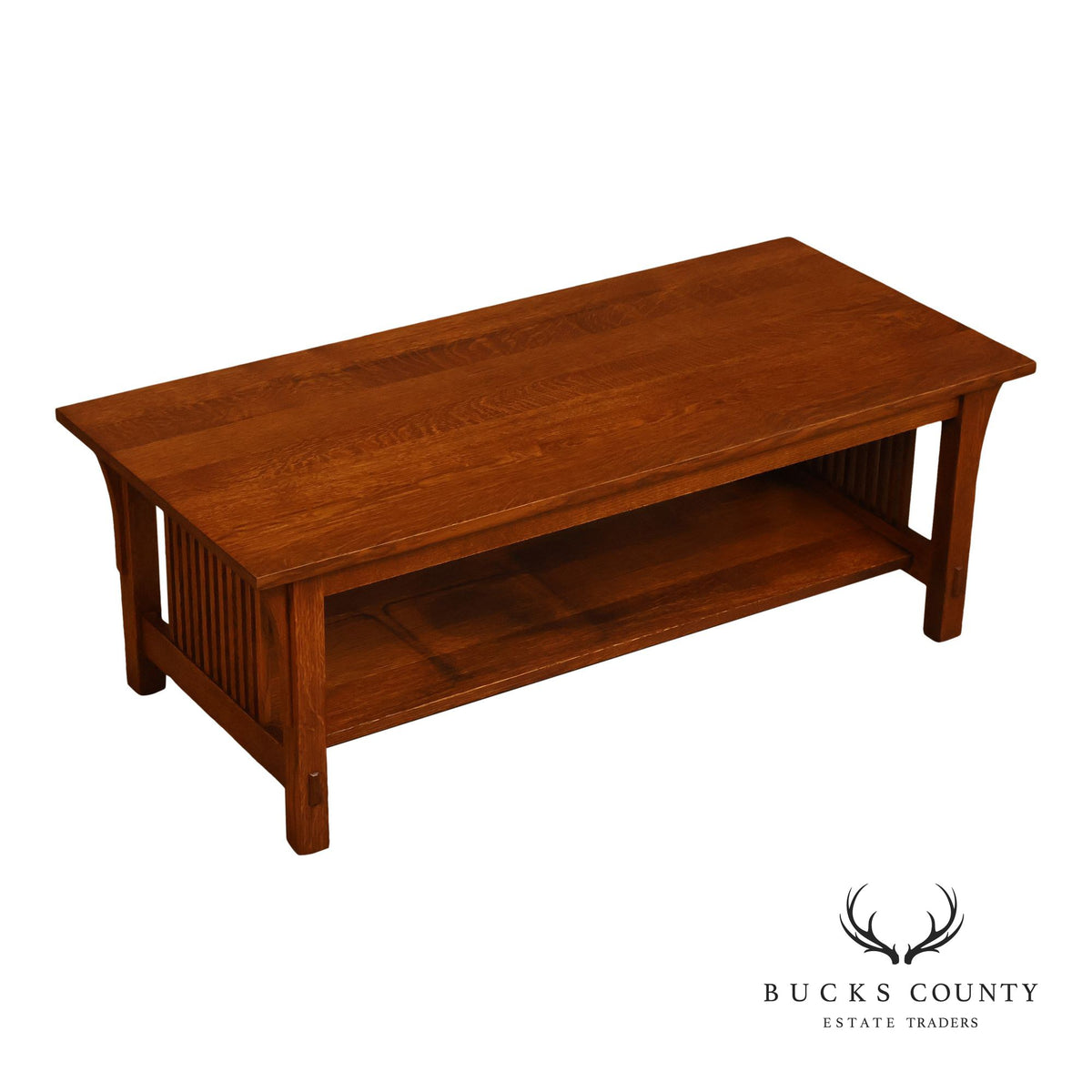 Stickley Mission Collection Oak Spindle Coffee Table