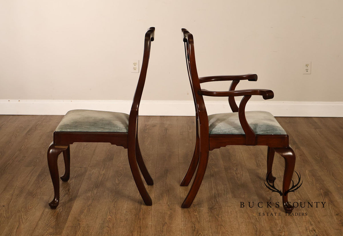 Henkel-Harris Set Of Eight Mahogany Queen Anne Dining Chairs