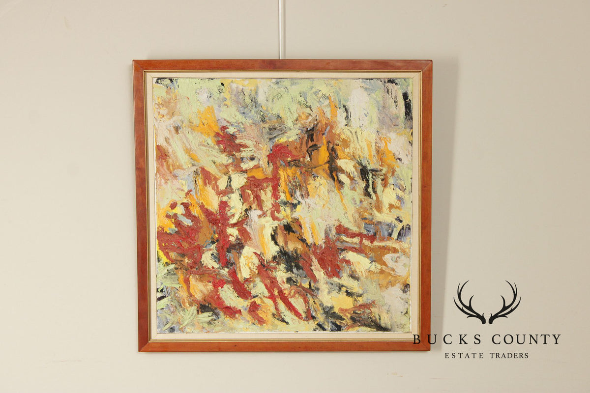 Mid Century Modern Abstract Oil Painting