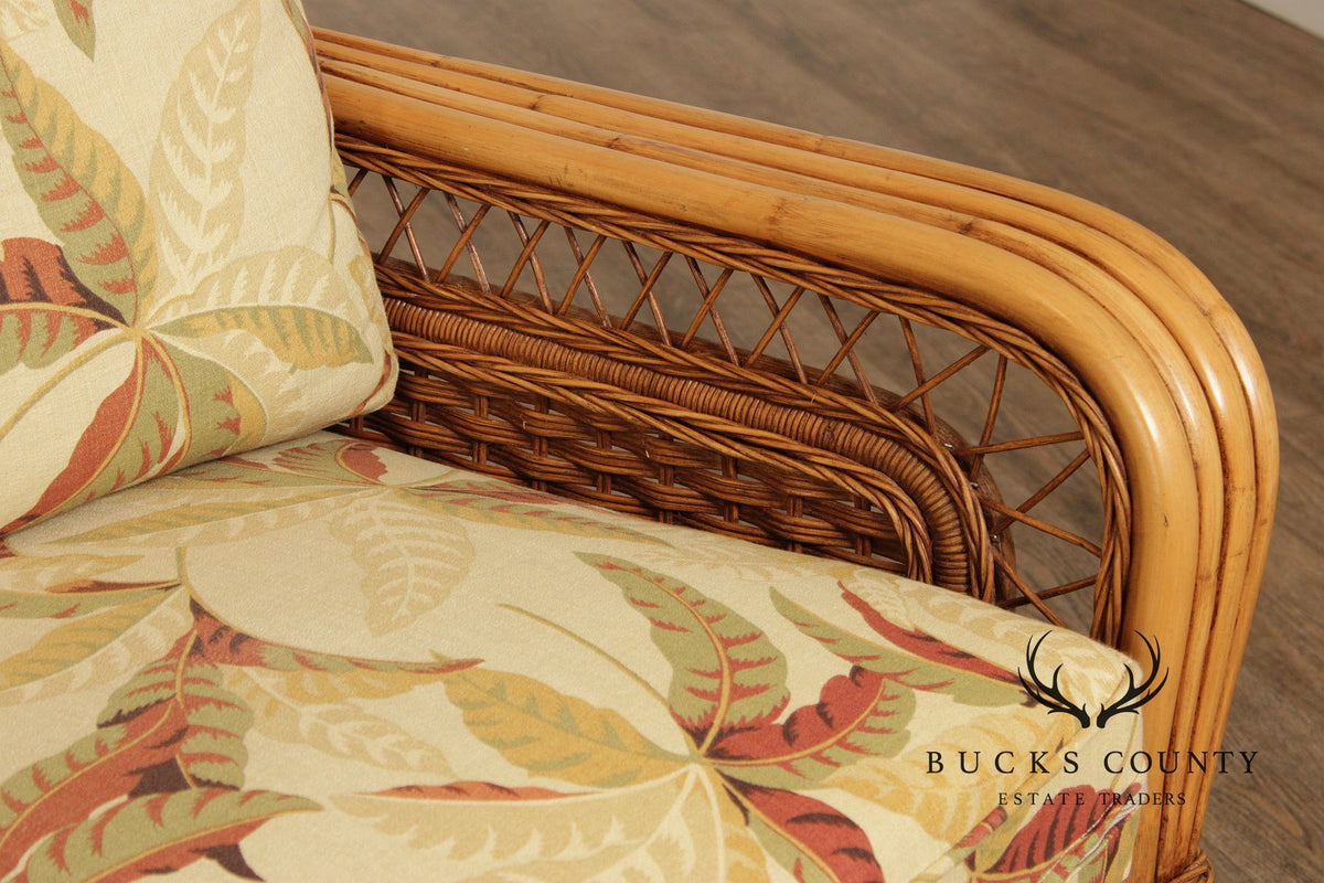 Braxton Culler Rattan and Wicker Loveseat