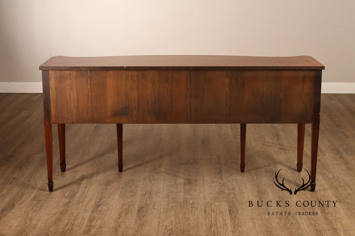 Federal Style  Custom Mahogany Sideboard With Inlay And Tambour Door