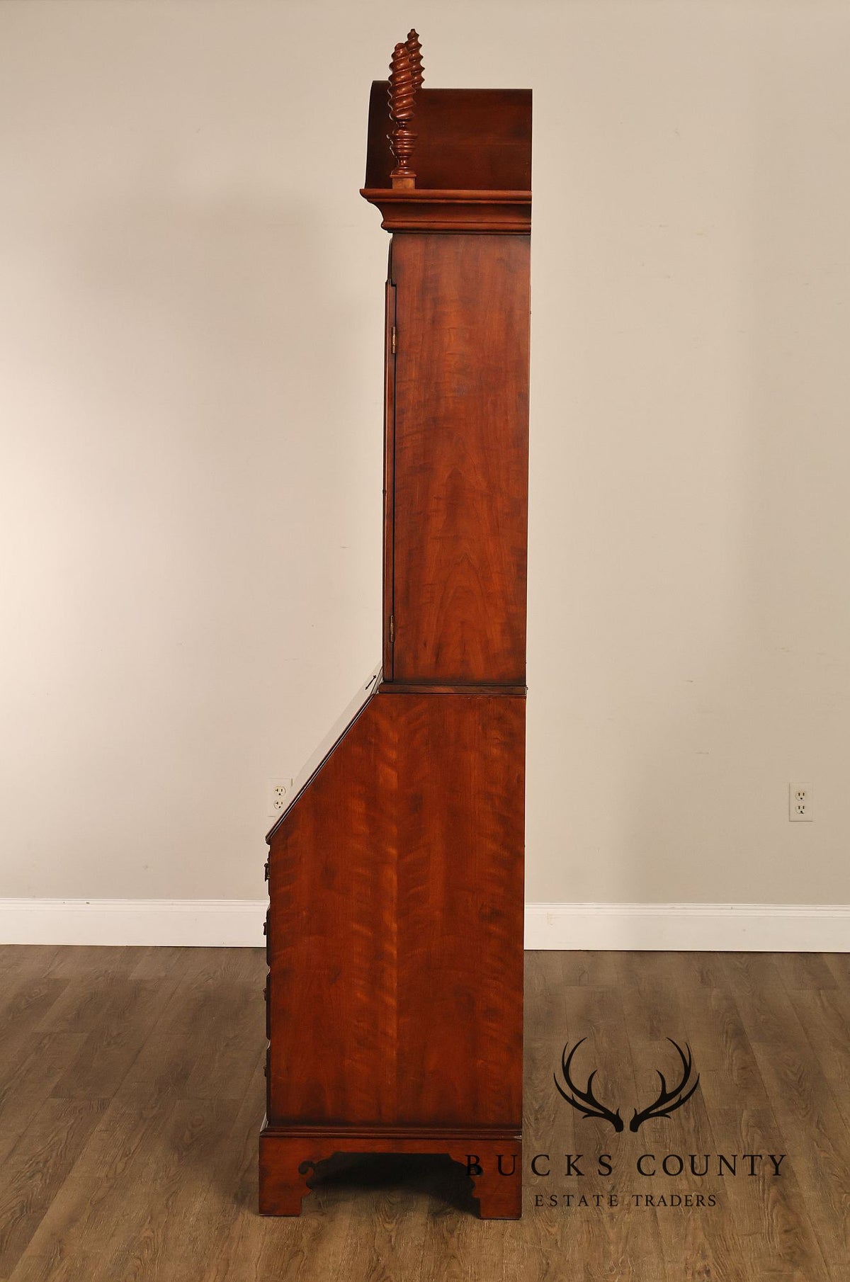 Wright Table Company New England Cherry Secretary Desk Bookcase