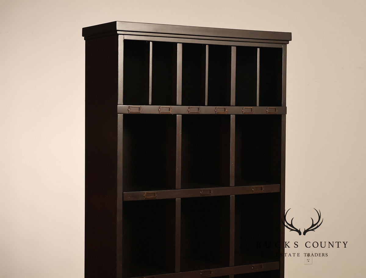 Stanley Furniture Dark Finish Multi-Compartment Library Bookcase Cabinet