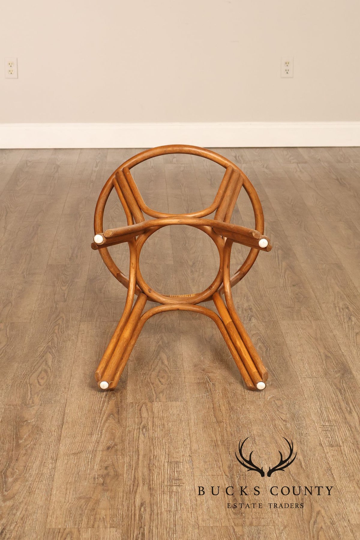 Boho Chic Round Glass Top Rattan Bistro Table