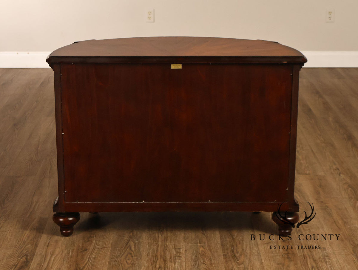 Maitland-Smith Pair Of Mahogany Three Drawer Chest Nightstands