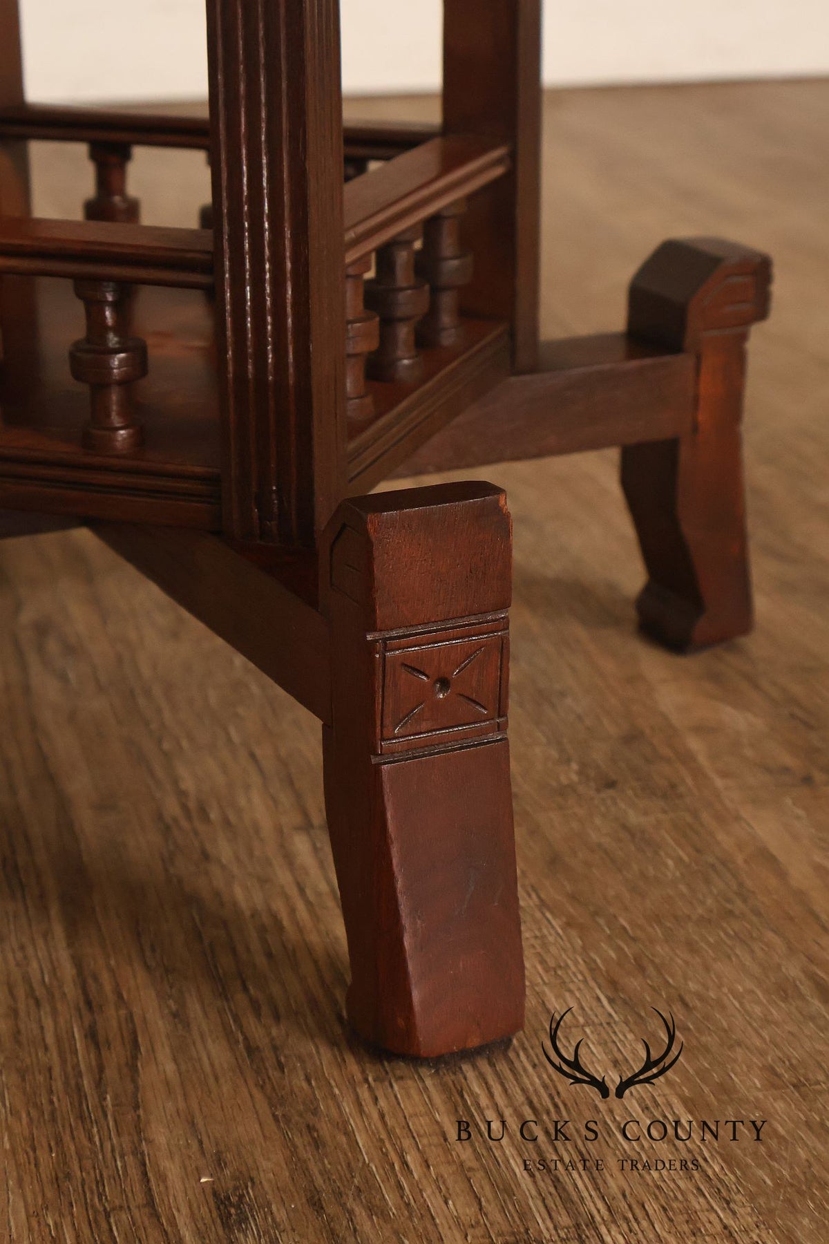 Victorian Eastlake Carved Walnut Plant Stand
