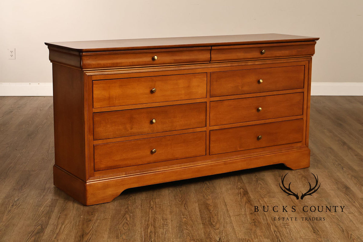 HPL Shermag Louis Philippe Style Cherry Eight-Drawer Dresser