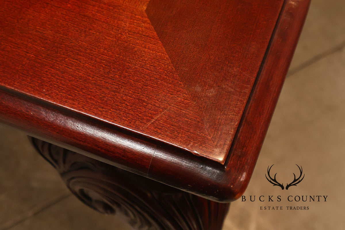 Chippendale Style Mahogany Extension Dining Table