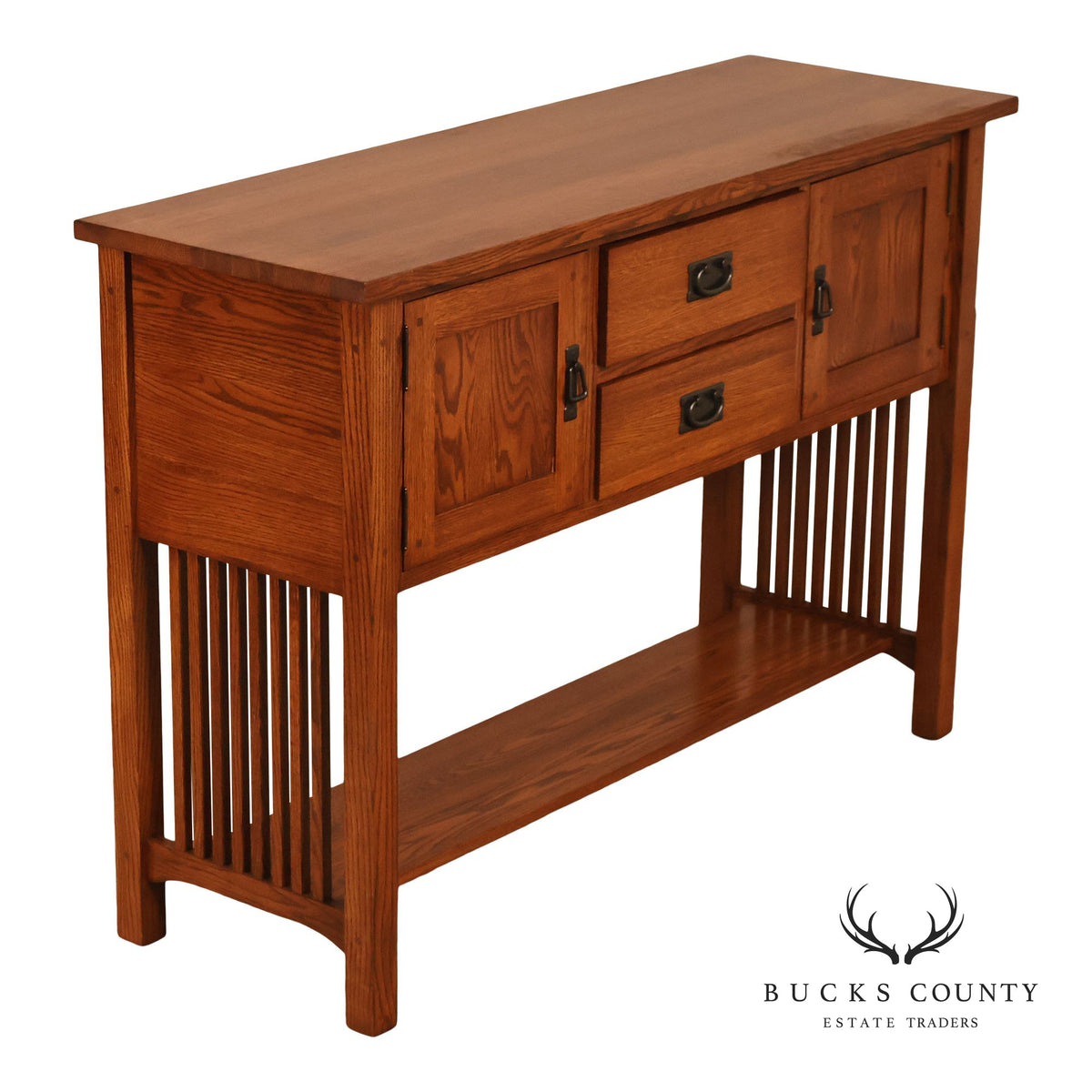 American Arts And Crafts Mission Oak Server Sideboard