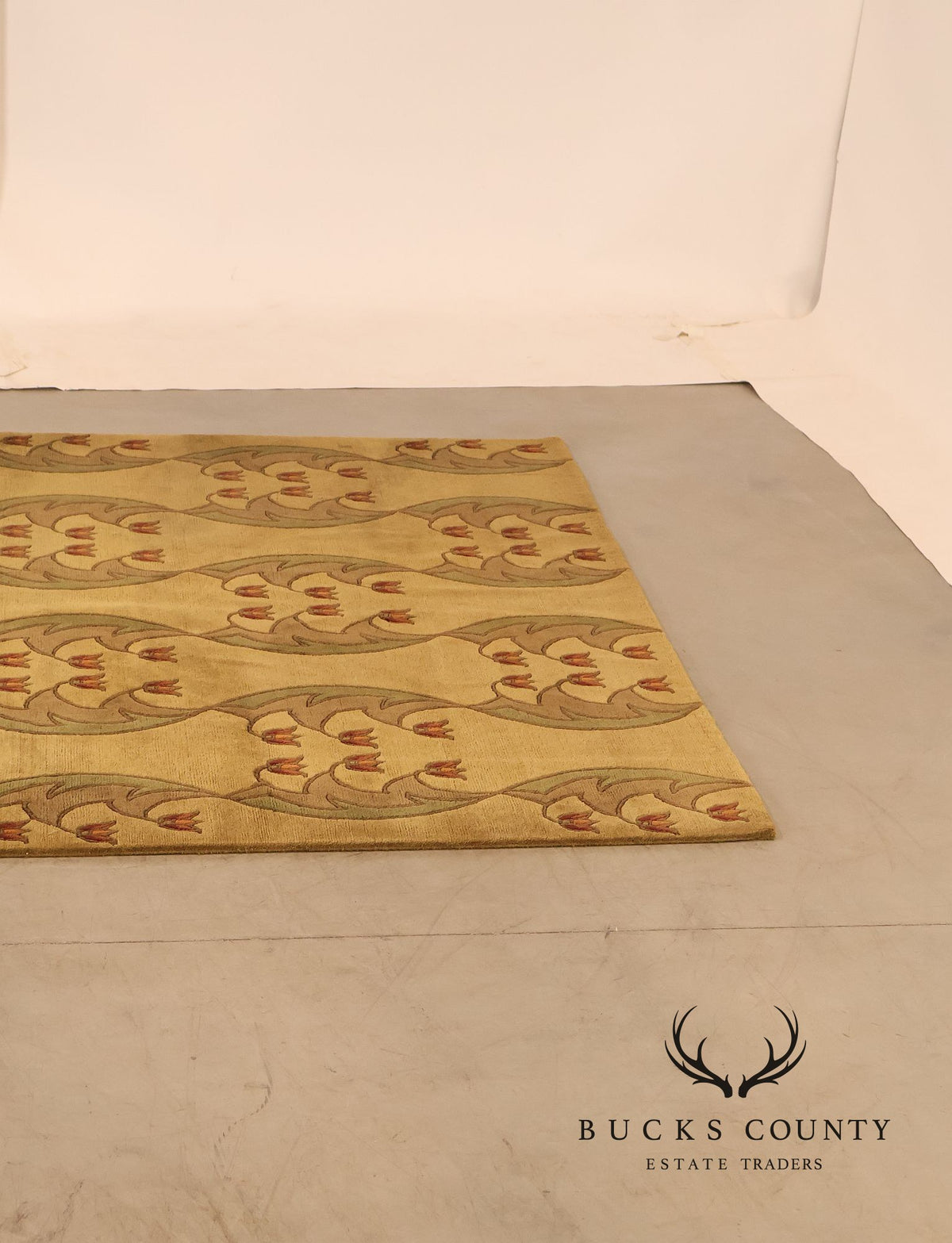 Stickley Designer Rugs Wool Area Rug Tulip Pattern 9x12