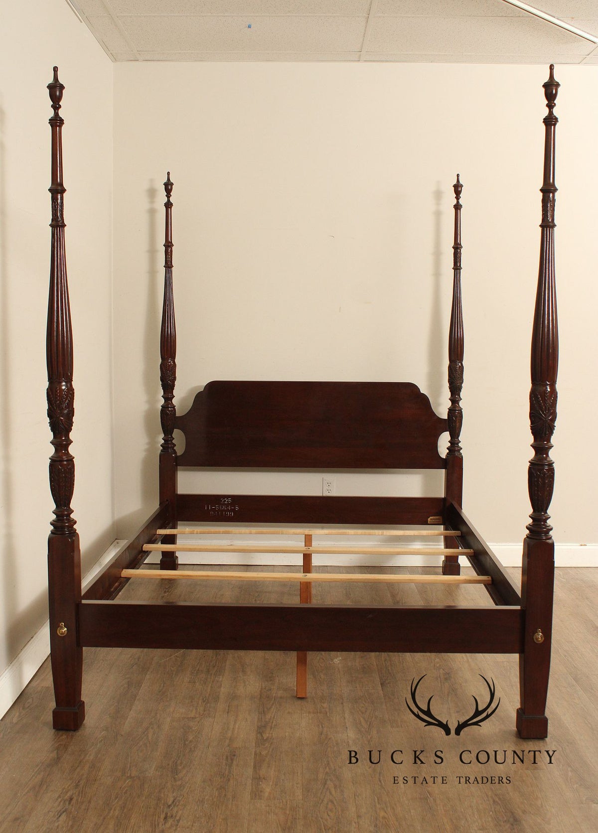 Ethan Allen Georgian Court Cherry Queen Size Four Poster Bed