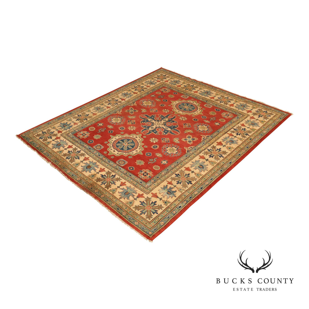 Afghan Gazni Style Wool Area Rug  7'11" x 9'3"