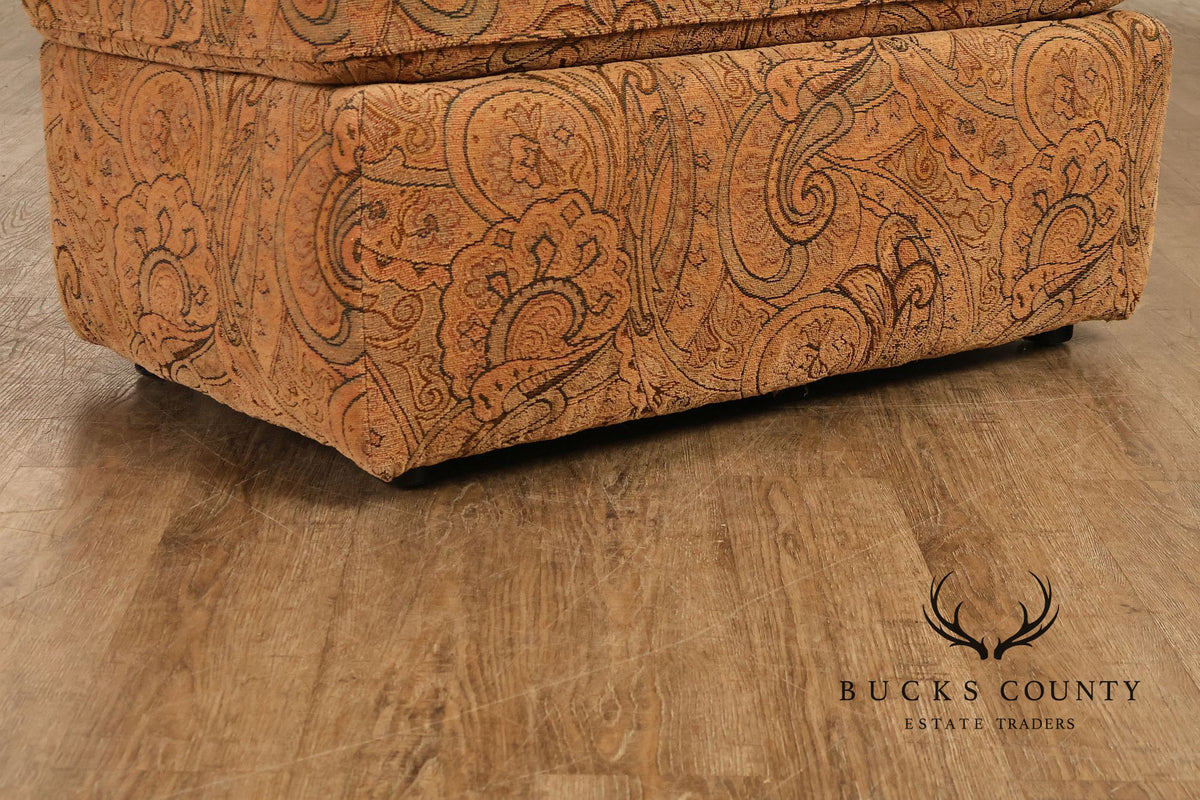 Paisley Upholstered Ottoman