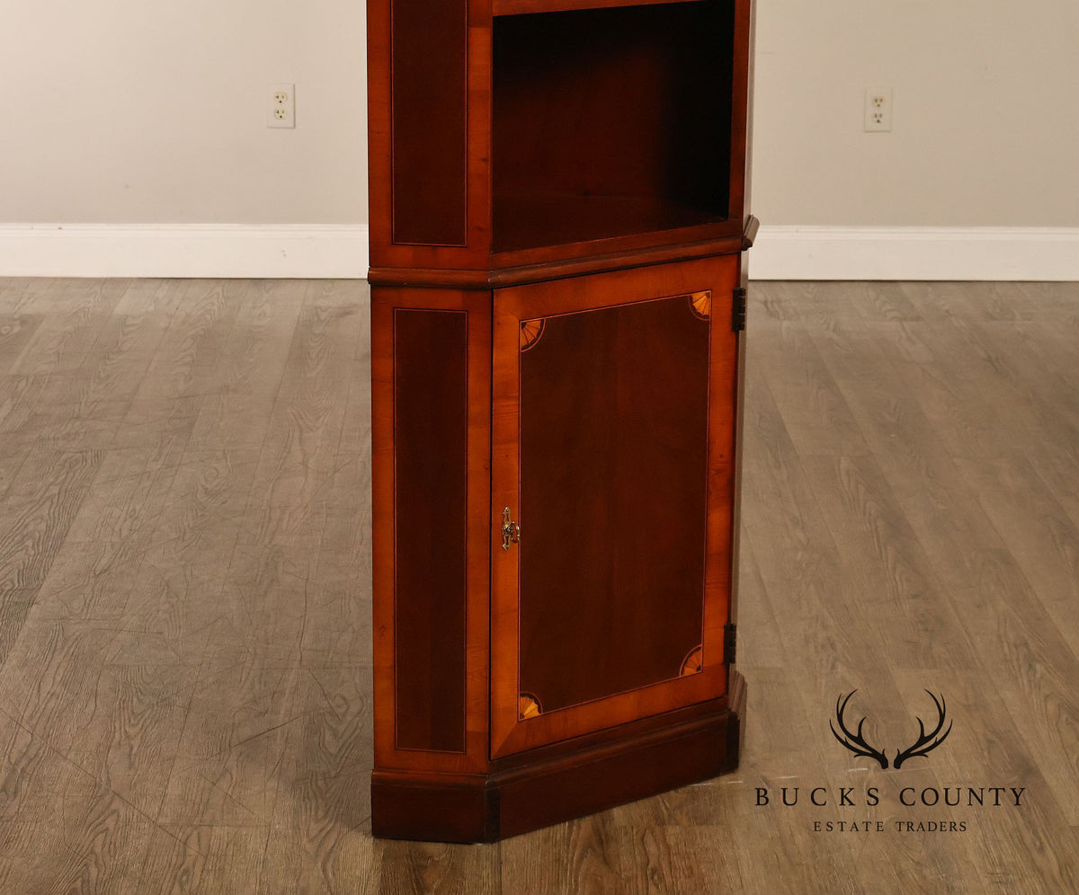 Heckman Furniture Federal Style Mahogany Corner Cabinet With Inlay