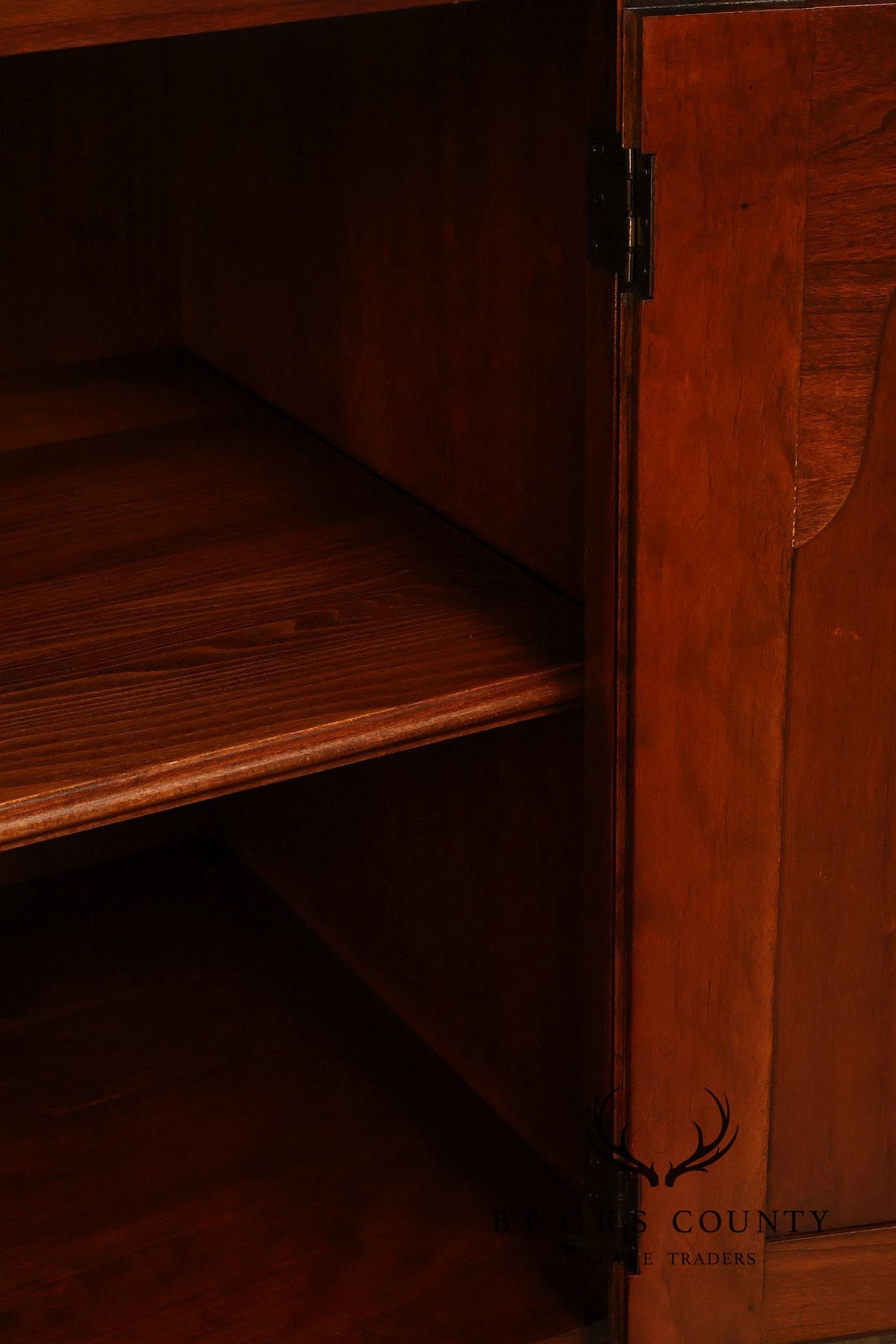 Georgian Pair Of Cherry Bookcases With Lower Cabinets