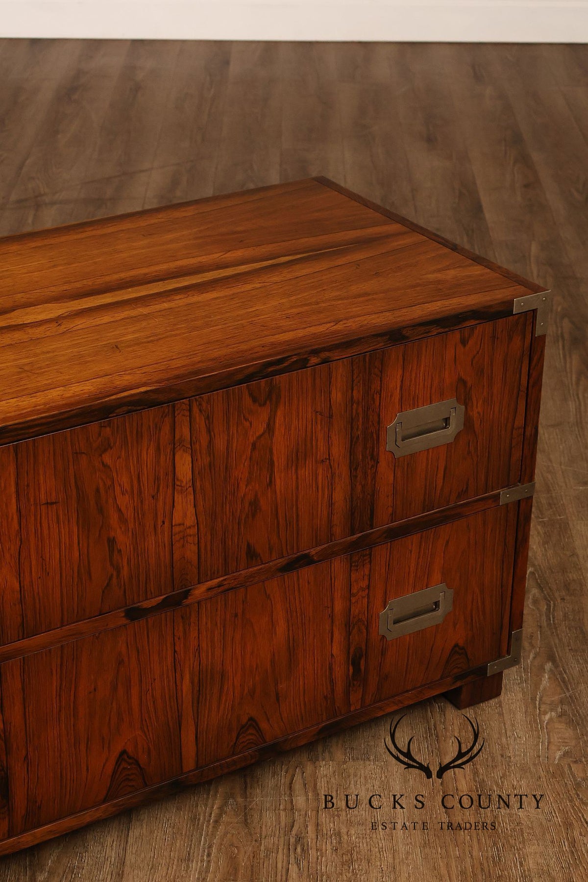 Baker Campaign Style Rosewood Low Chest