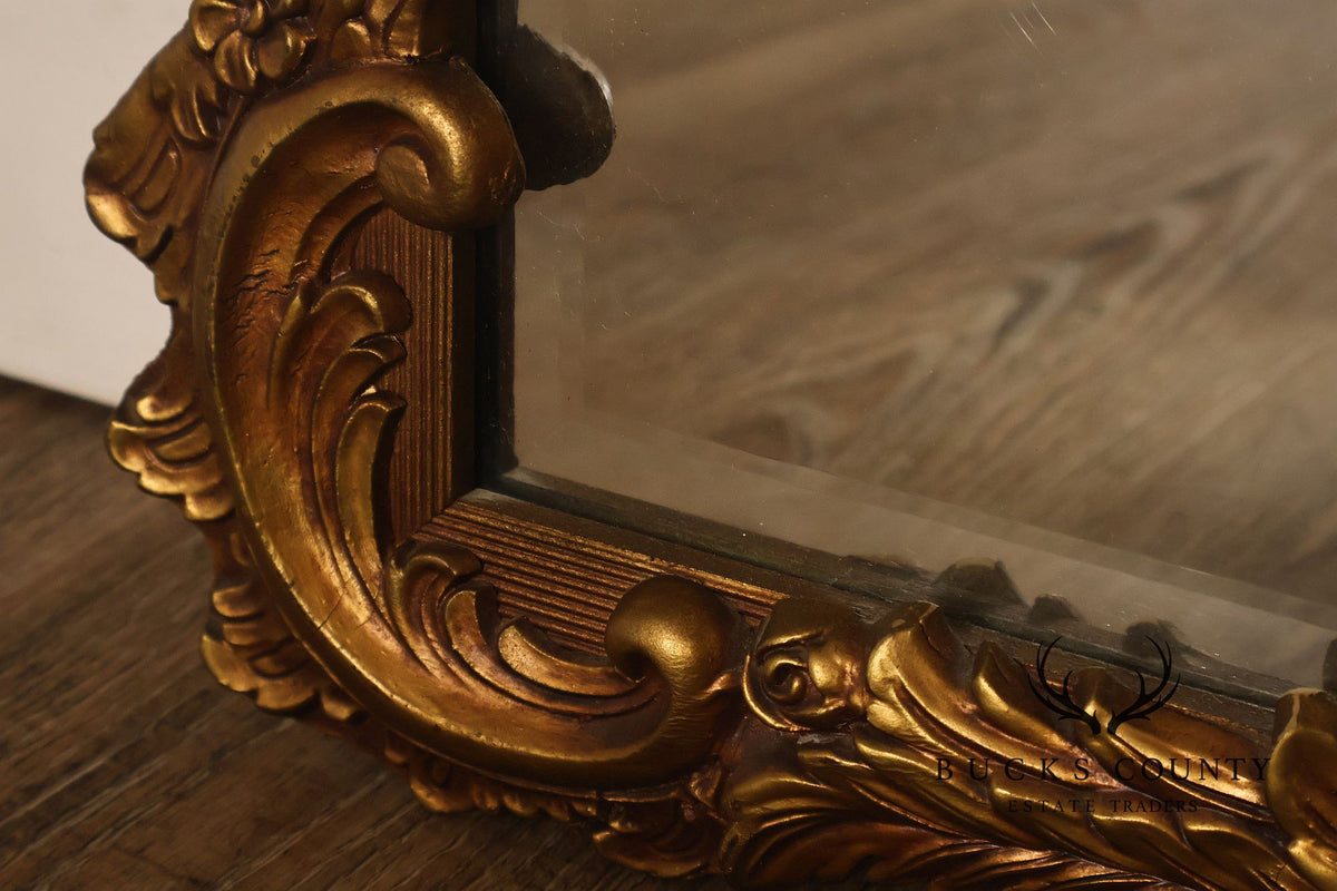 Rococo Revival Giltwood Beveled Wall Mirror