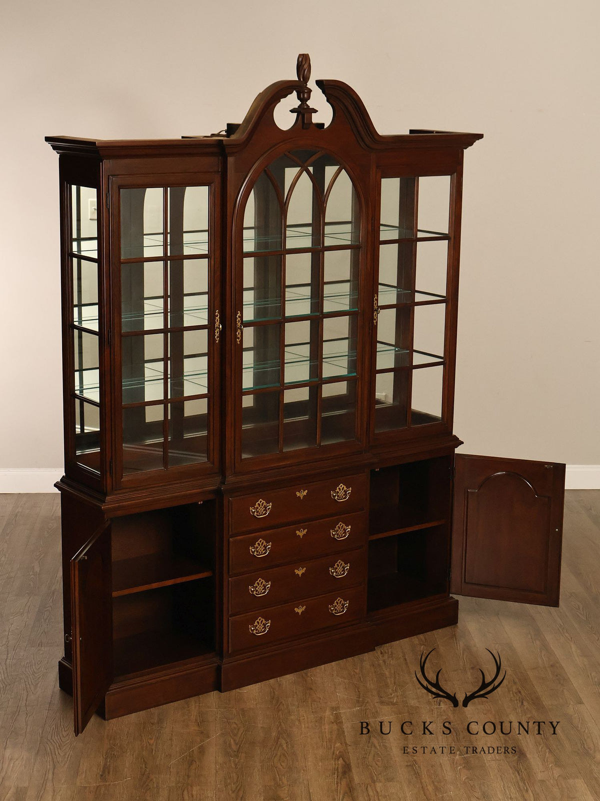 Harden Charleston Collection Cherry Breakfront China Cabinet