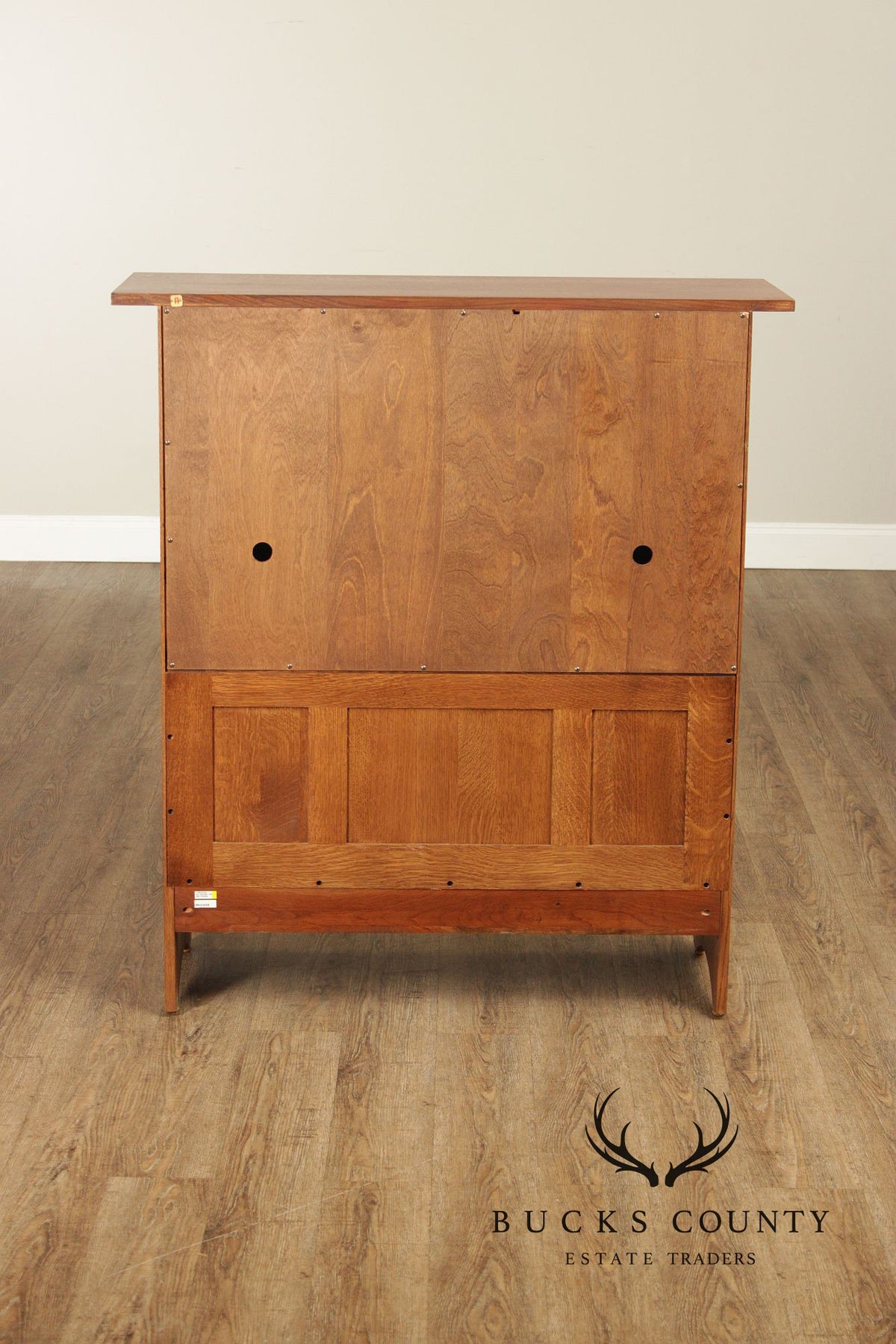 Stickley Mission Oak Harvey Ellis Inlaid Drop Front Secretary Desk And Wine Cabinet