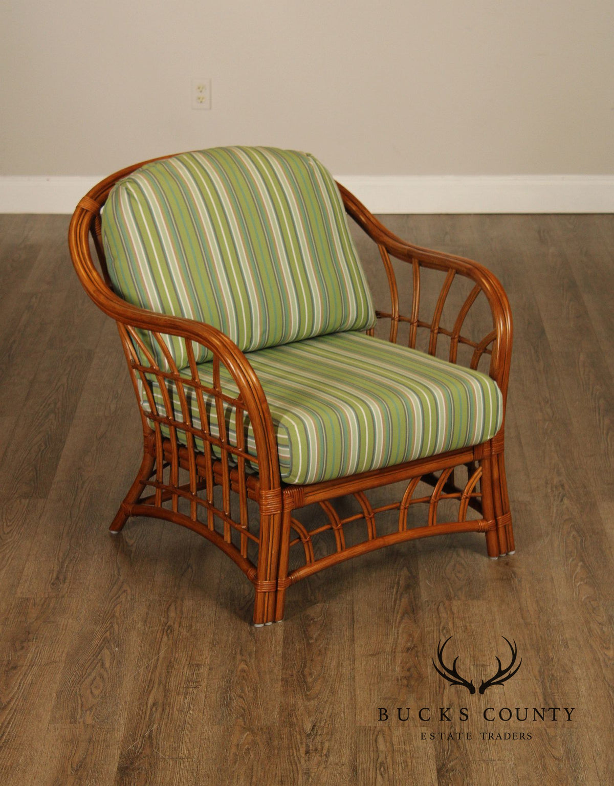 South Sea Rattan 'New Kauai' Lounge Chair with Ottoman