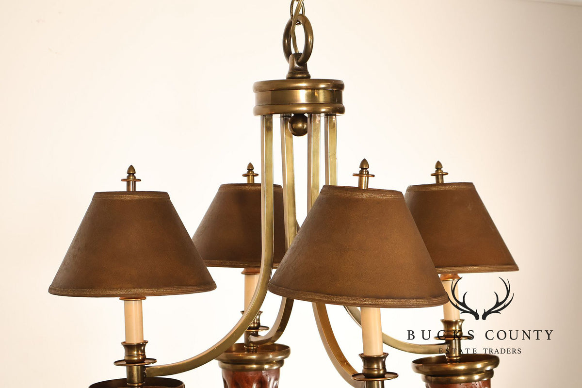 Chapman Horn Four Light Chandelier