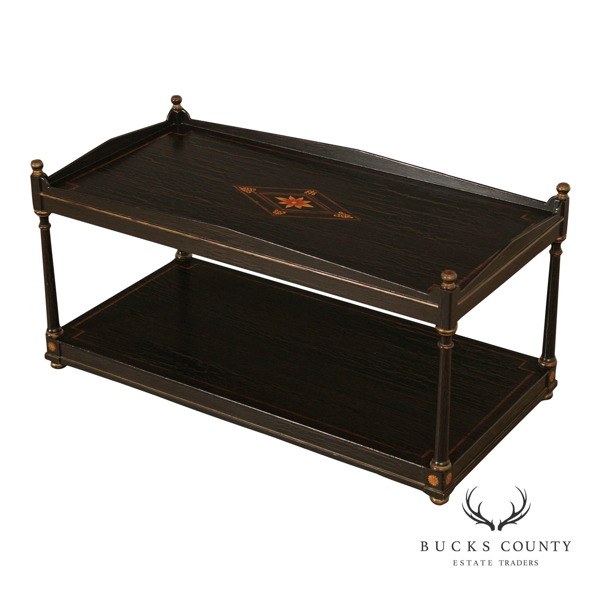 Regency Style Distressed Painted Coffee Table
