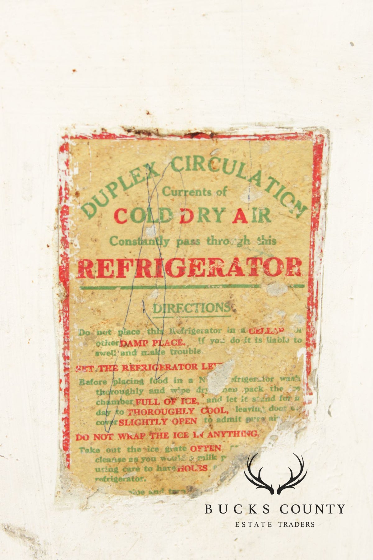 White Mountain Antique Oak Ice Box Refrigerator Cabinet