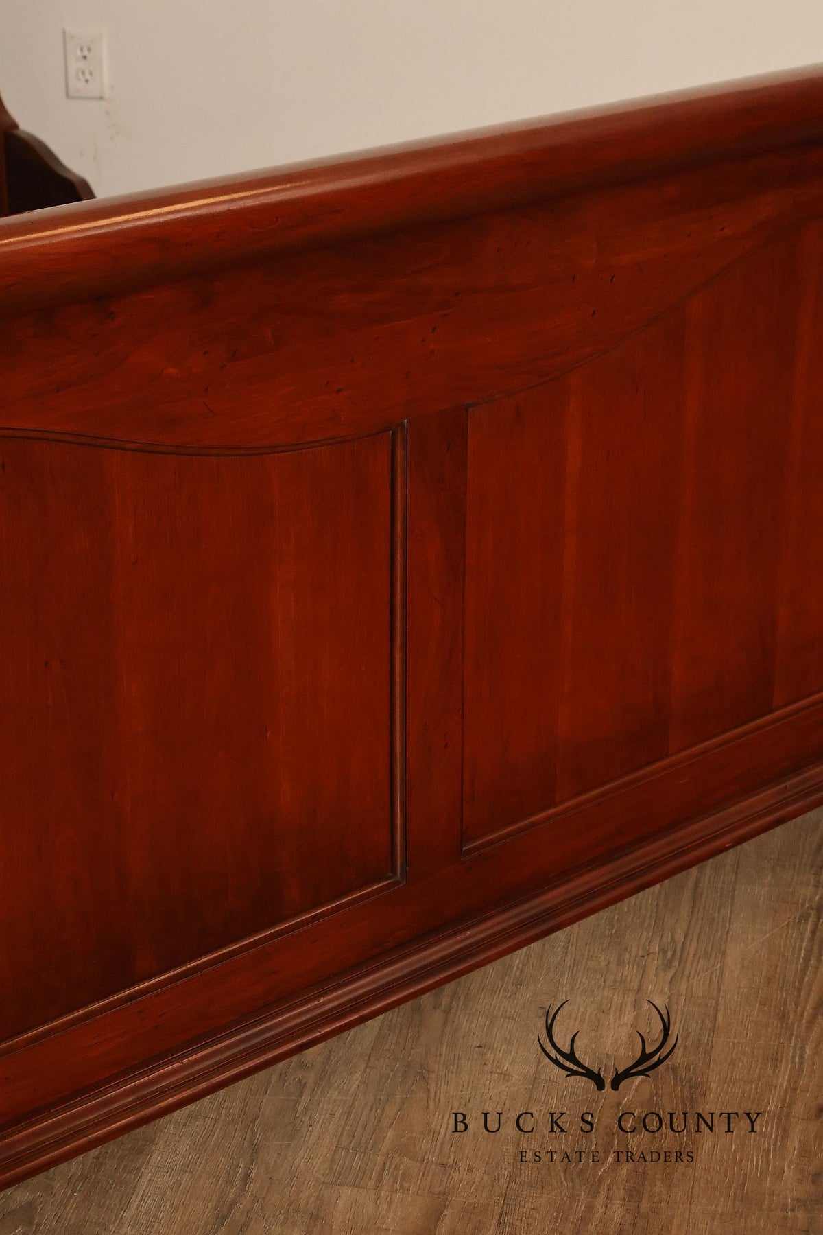 Statton Solid Cherry Queen Size Sleigh Bed
