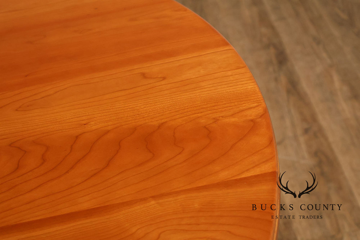 Mid Century Modern Oval Wood Dining Table With Trestle Base
