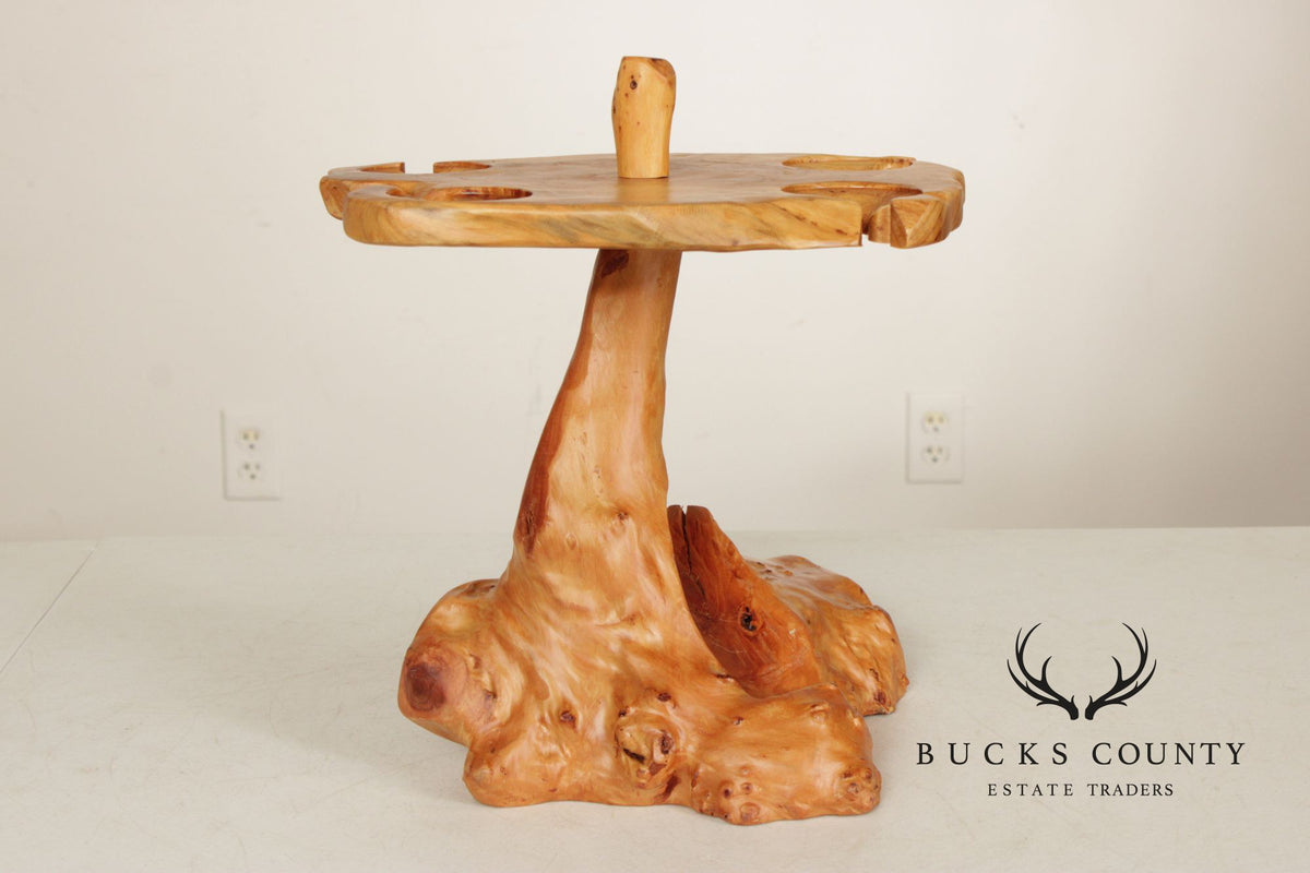 Custom Burlwood Wine Glass Rack