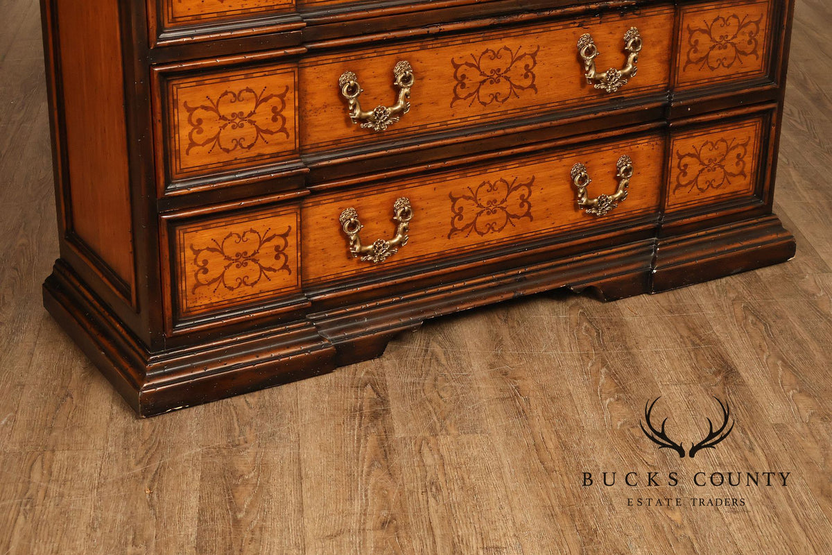 Theodore Alexander Chateau Du Vallois Inlaid Three Drawer Dresser