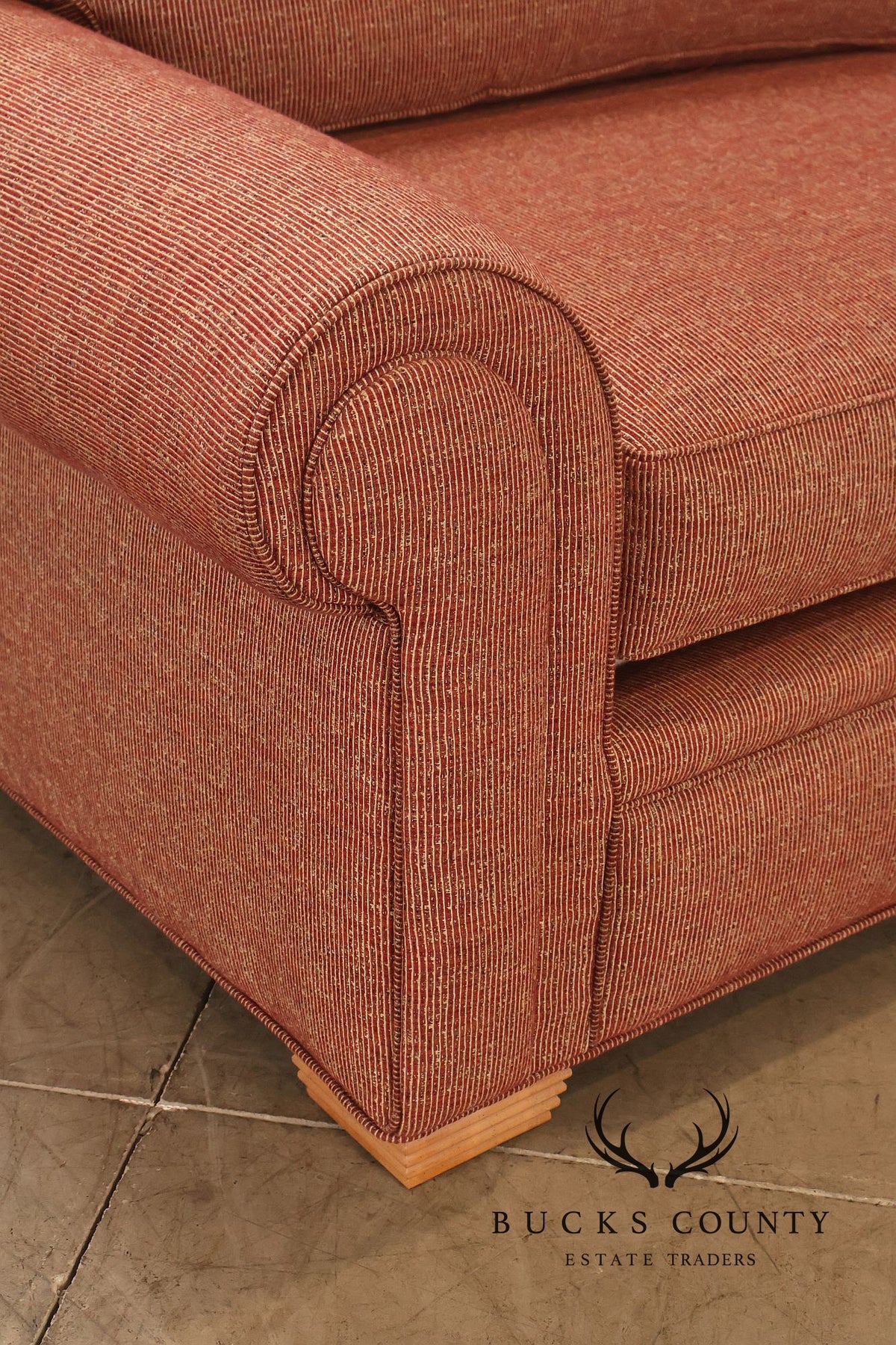 Contemporary Rolled Arm Upholstered Sofa