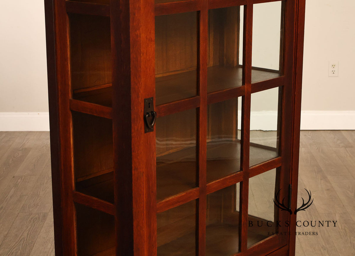 Gustav Stickley Model 820 Antique Oak China Cabinet