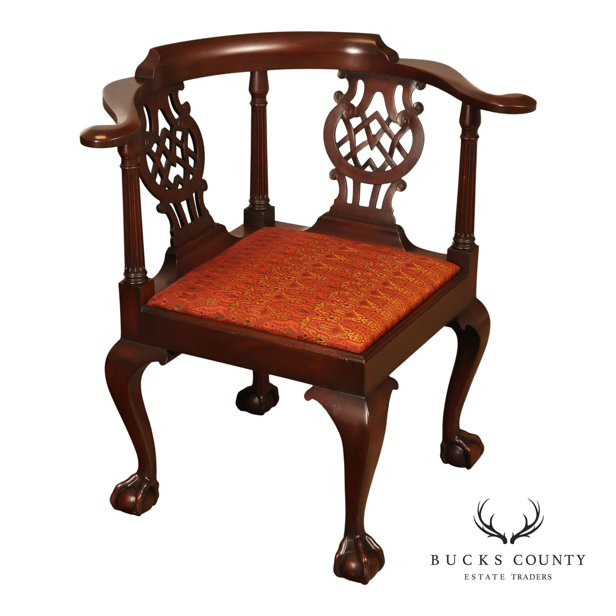 Kittinger Furniture Chippendale Style Mahogany CW-48 Corner Chair