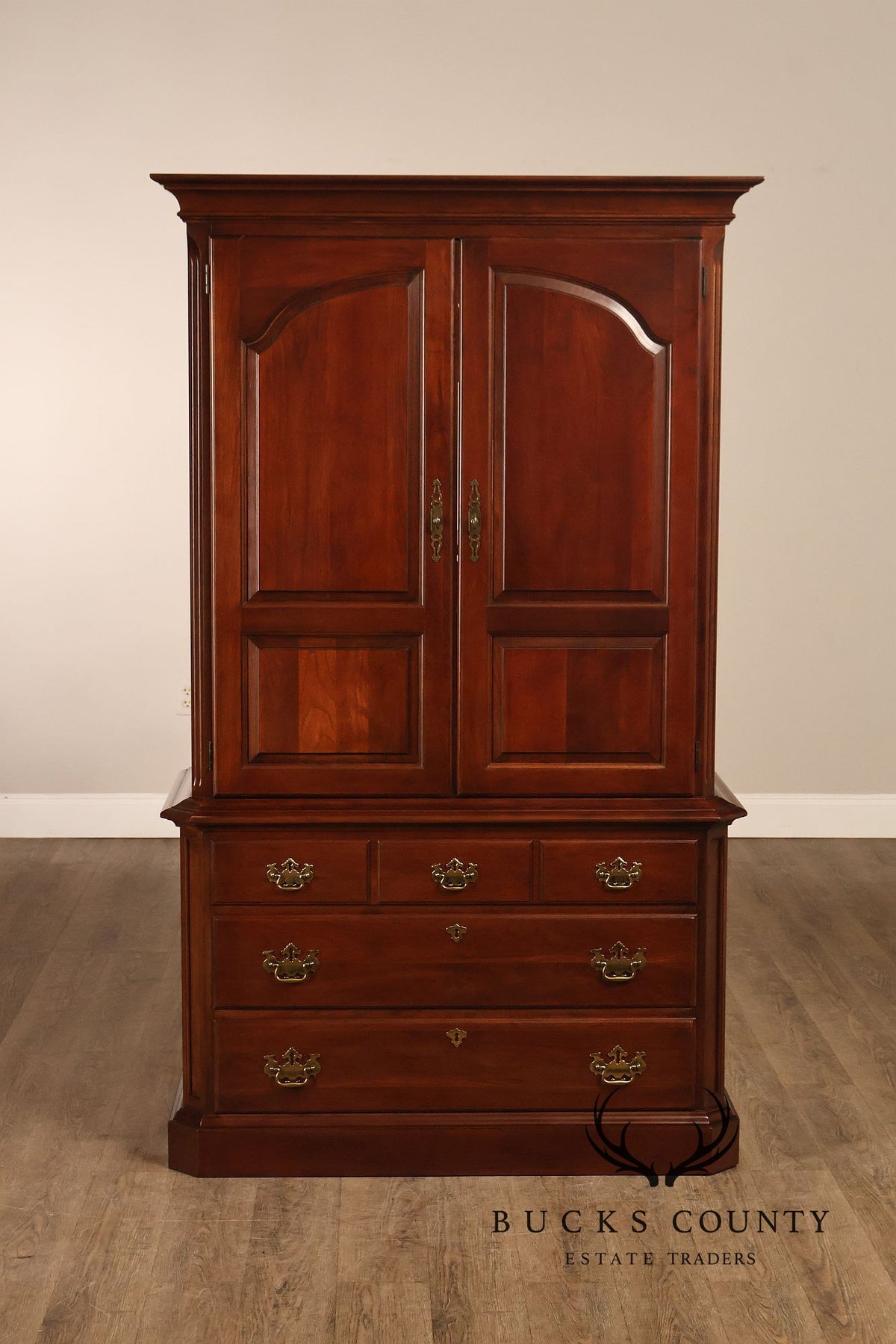 Pennsylvania House Chippendale Style Cherry Armoire