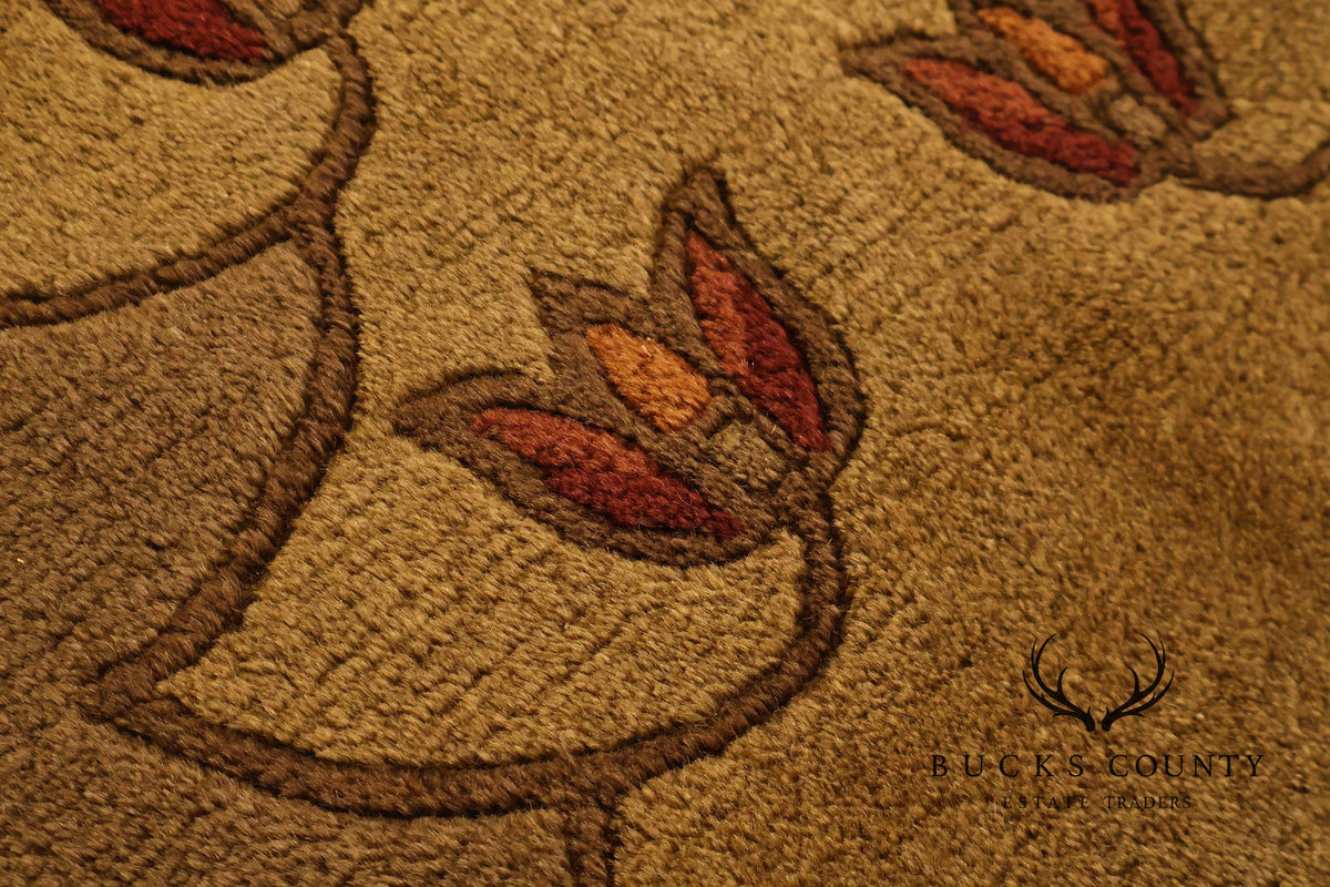 Stickley Designer Rugs Wool Area Rug Tulip Pattern 9x12